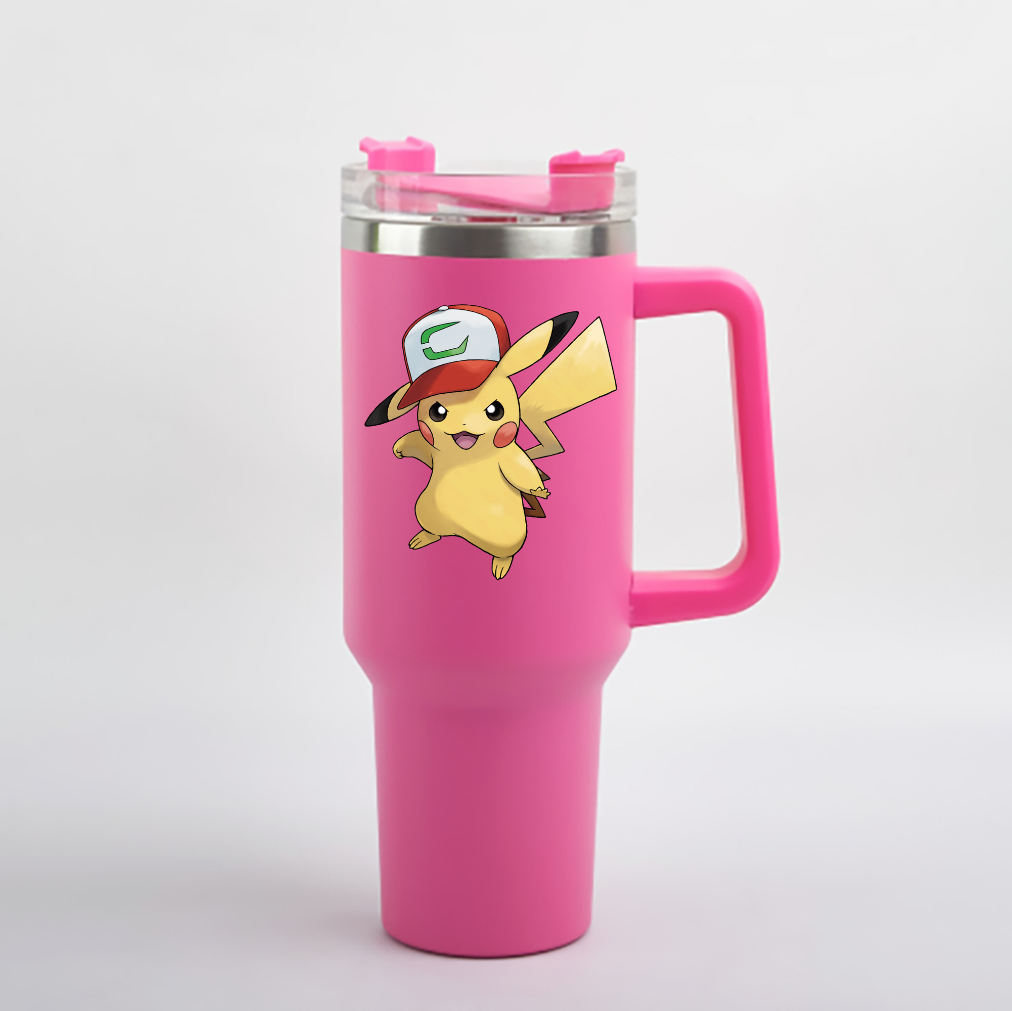 （画像用） ポケットモンスター Pokémon 1200mL車用タンブラー - クリスタルステッカー（プラスチックストロー付き）